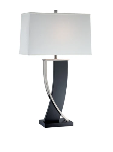 Lite Source LS-21788 Table Lamp with Off White Fabric Shades 18" x 18" x 31" - Picture 1 of 3