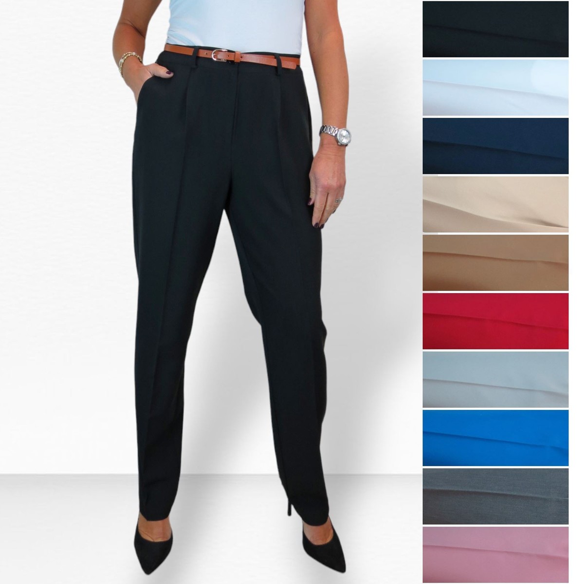 Pleated Trousers Smart Going Out Trousers Women's Smart