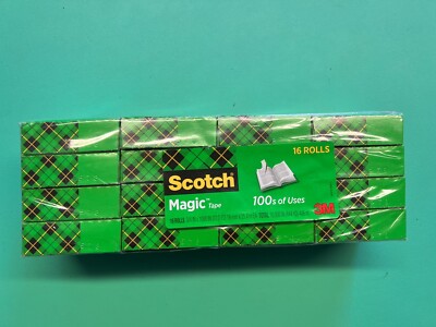 Scotch 3M magic tape  100s of uses Sealed Pack Of 16 Rolls