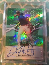 2014 Leaf Valiant Base Green Prismatic Jack Flaherty #BA-JF1 Auto