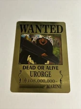 One Piece Wanted Poster Gold Card Collectible✨