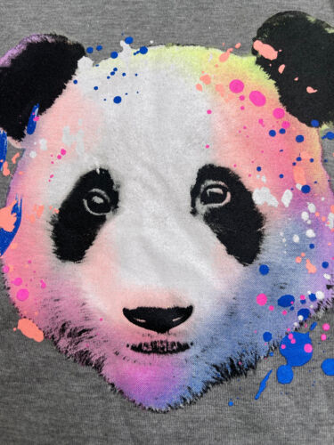 NWt 5 6 paint spots panda bear rainbow t shirt school justice christmas birthday - Picture 4 of 6