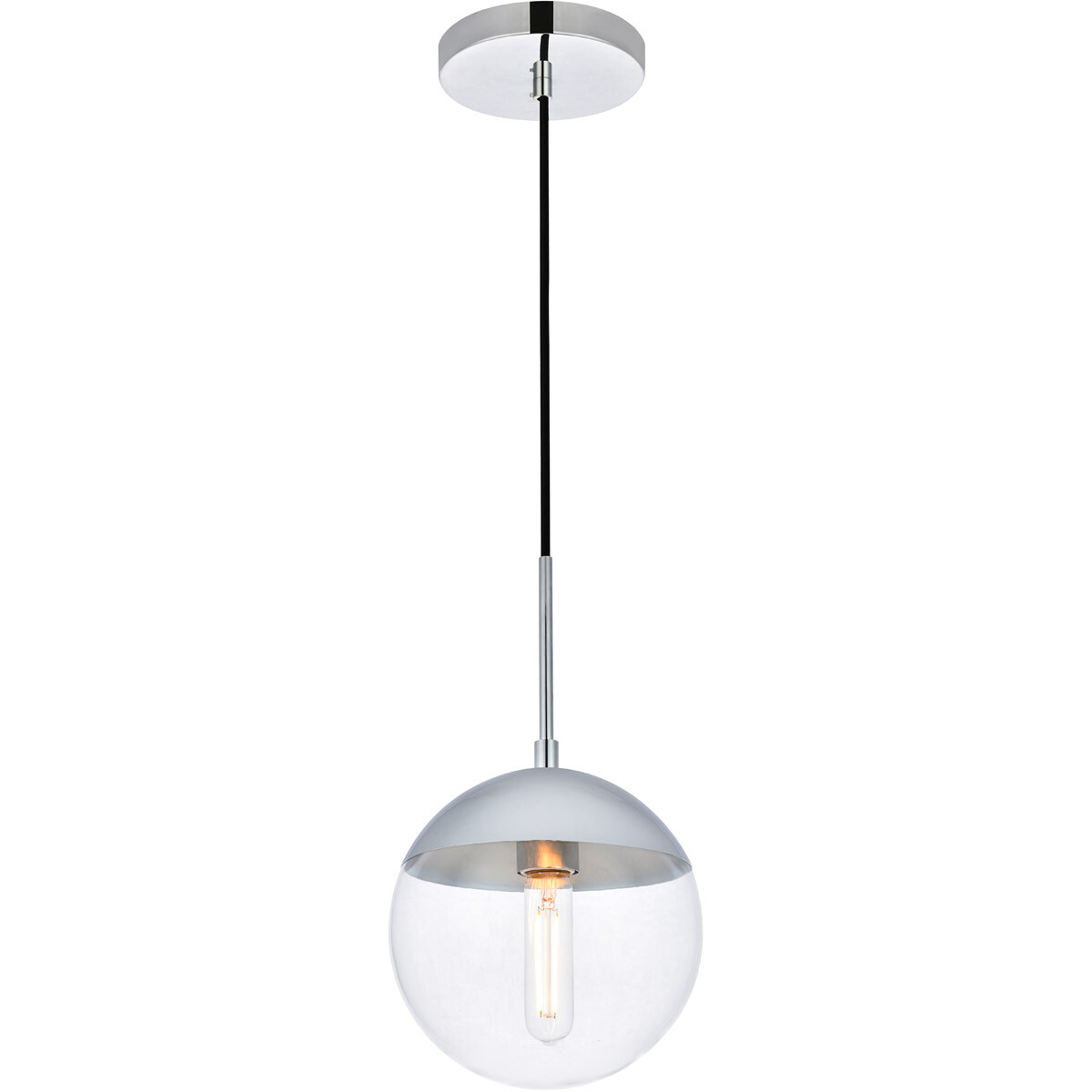 Decovio 12873CI1 Oyster Bay 1 Light 8 inch Chrome Pendant Ceiling
