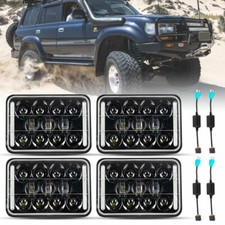 4pcs 4x6" INCH LED Headlights Projector For Toyota Landcruiser 61 62 80 Series