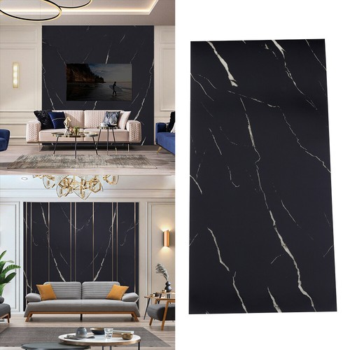 10pcs Black PVC Bathroom Wall Panels Waterproof Shower Wall Cladding