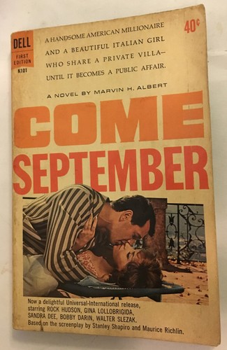 COME SEPTEMBER Paperback Tie-in Rock Hudson 1961 - Imagen 2 de 2