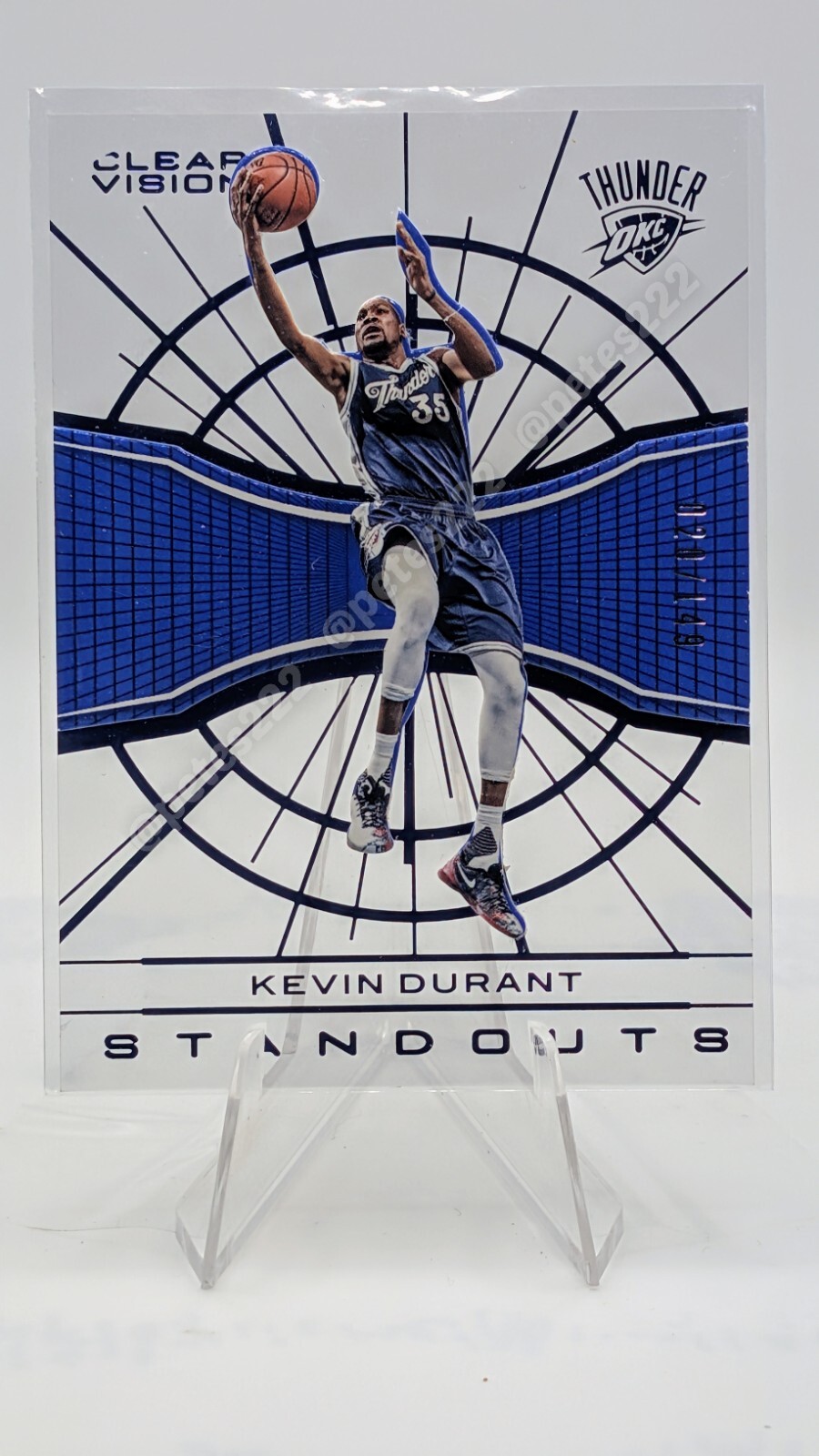 2015-16 Panini Clear Vision - Standouts Blue #2 Kevin Durant /149