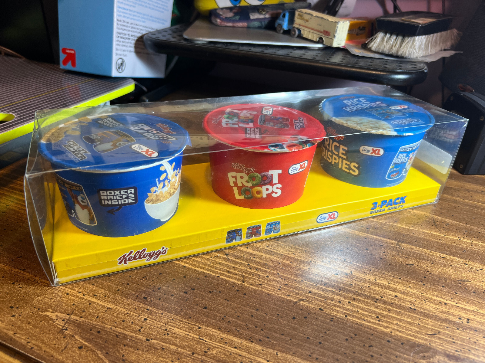 RARE Kellogg's Boxer Briefs 3 Pack Frosted Flakes Froot Loops Crispies Men Sz XL image 5