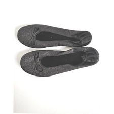 Silky Toes Ballet Flats Sparkle Slip On Shoes Comfortable Black