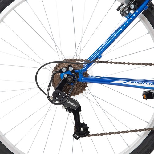Mens Mountain Bike 26" Huffy Boys Road Bicycle 18 Speed Cycling Blue Steel Frame - Picture 7 of 12