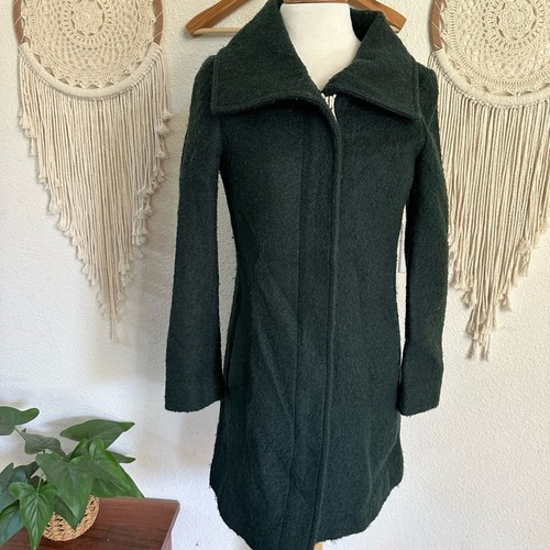 Club Monaco dk green wool trench coat small