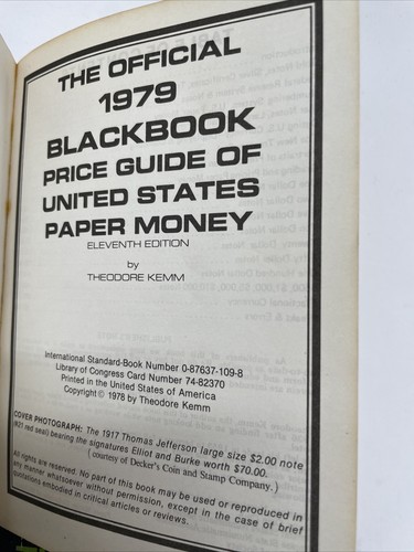 The Official 1971, 79, 81 Blackbook Price Guide of United States Paper Money - Imagen 8 de 15