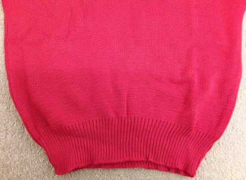 SIZE 40" UNISEX RED KNITTED V NECK JUMPER SCHOOL WEAR AGE 18+ YRS TOP QUALITY - Picture 6 of 10