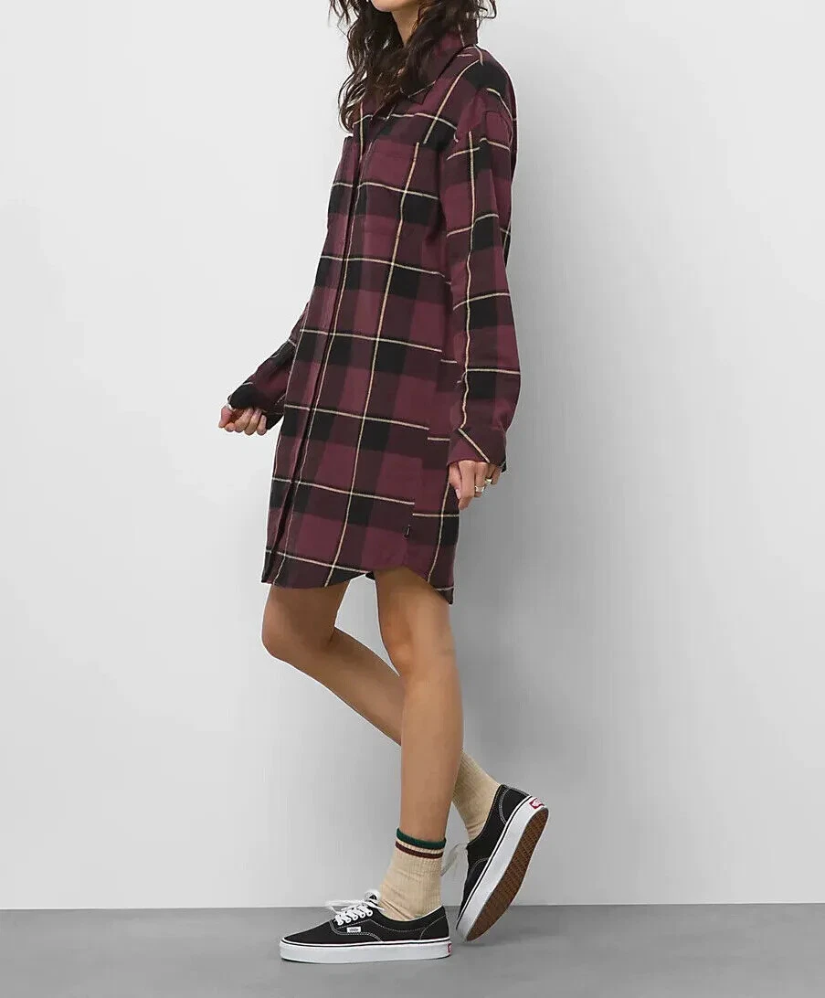 vans long sleeve dress VANS Long Sleeve Charlie Striped Dress