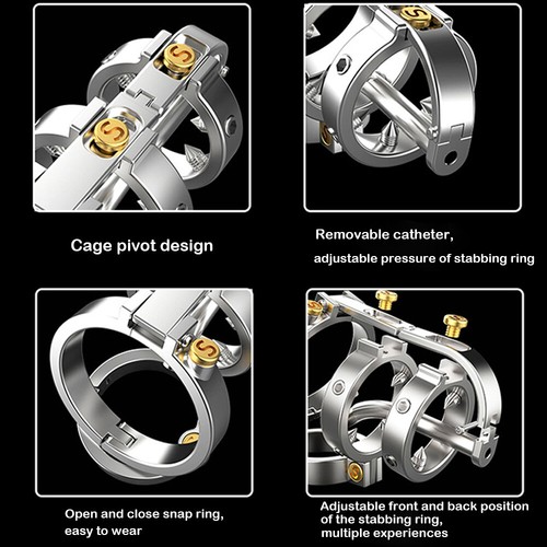 Multifunctional Metal Chastity Cage Male Preventing Cheating Restraint Devices - Picture 63 of 196