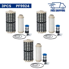 3 PCS Fuel Filter with Water Separator Kit For Detroit 12.8L DD15 14.8L PF9924