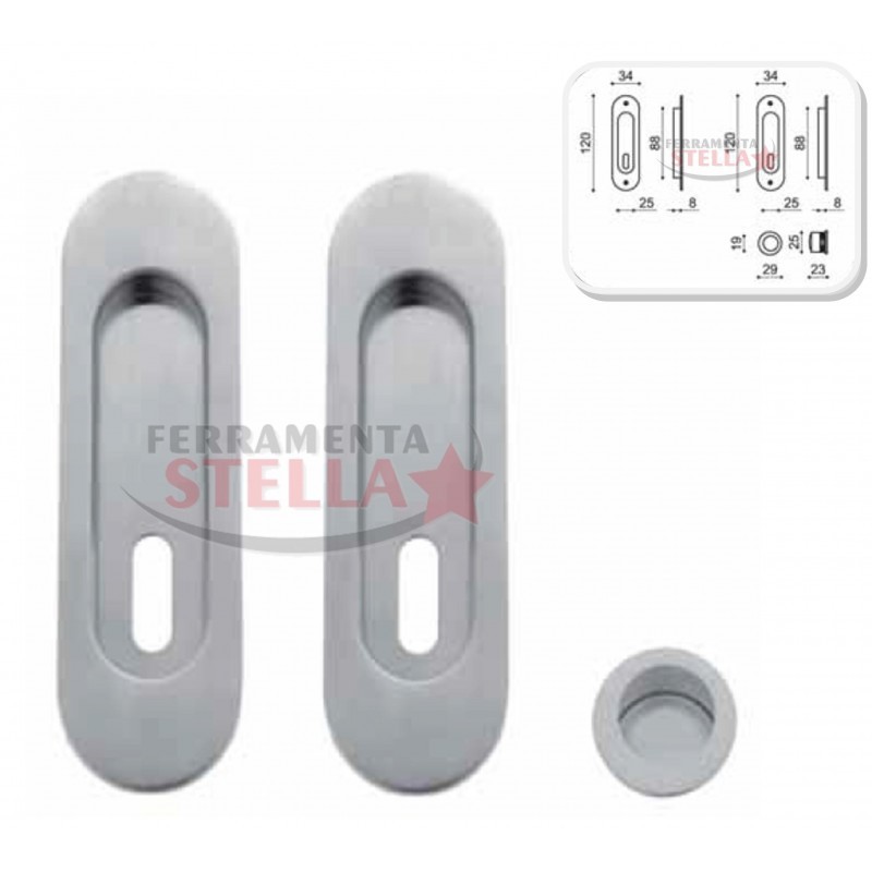 ADGO Maniglia per porta serratura con chiave, colore nero, in acciaio inox, per porta del garage, 90 mm, serratura 90/22 mm, chiave pronta da montare