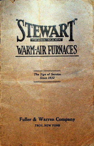 Stewart Warm Air Furnaces Catalog 5 1900s Fuller & Warren Troy NY - Picture 1 of 7