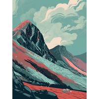 Schottisches Hochland Berg Kunstplakat Ungerahmter ExtragroßEr Druck