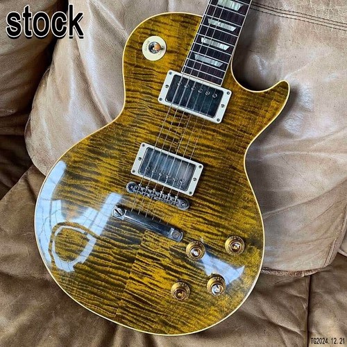 Electric guitar plain maple board top glue flame veneer small pin bridge and bon - Picture 1 of 9