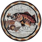 Handmade Jumping Trout Mosaic Medallion