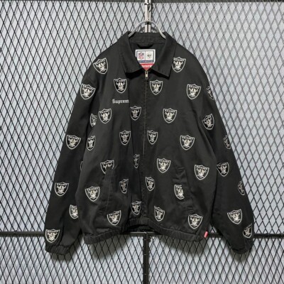19ss Supreme NFL Raiders versity ジャケット 19ss Supreme NFL Raiders versity Jacket Blouson Logo Black