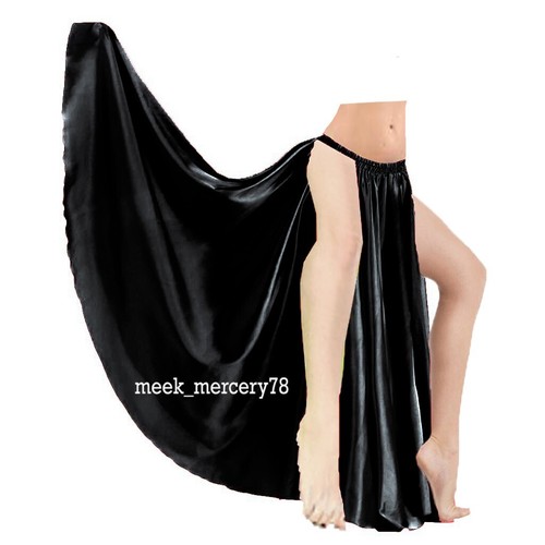 Side Cut Slit Skirt Adult Dancewear Belly Dance Satin Costumes Plus Size S2 - Picture 7 of 86