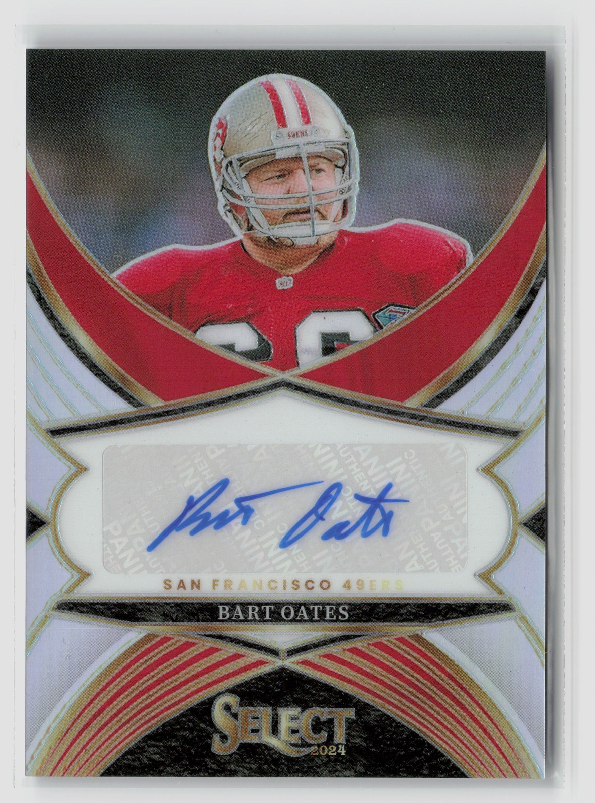 Bart Oates #SSP-BOS 2024 Panini Select Silver Auto 49ers