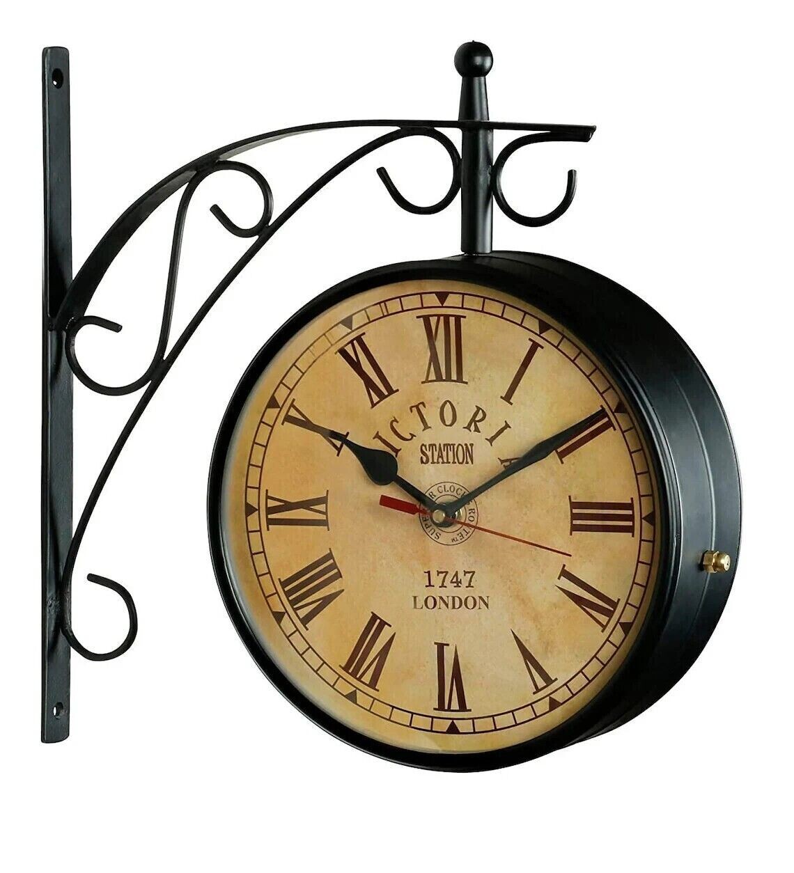 Victoria Station Clock Wall Mounted Antique Double Sided Round Home Décor Gifts