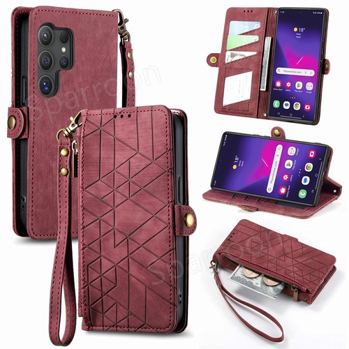 Handy Hülle für Samsung S25 S24 S23 S22 S21 Ultra Plus Leder Tasche Schutz Case - Picture 7 of 65