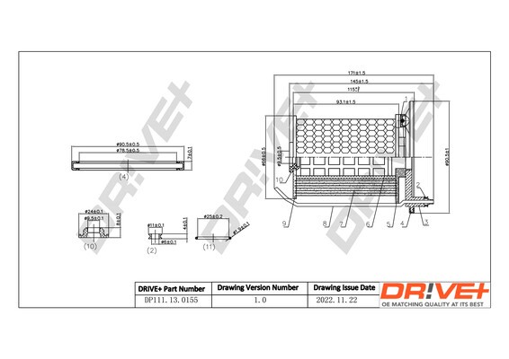 Dr!Ve+ DP1110.13.0155 Kraftstofffilter FüR Alfa Romeo,CitroËN,Fiat,Jeep,Lancia,M-image