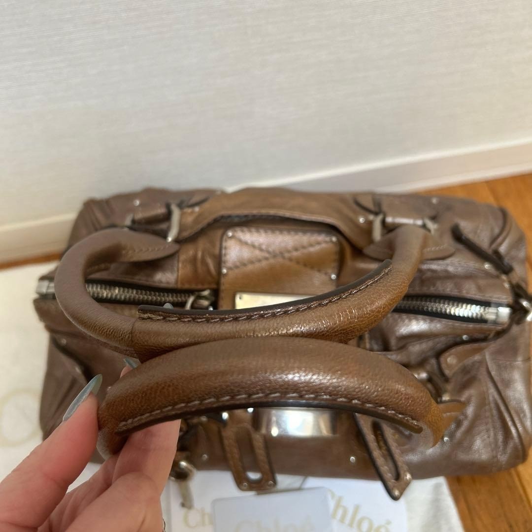 Rare Authentic Chloé Paddington Bag Limited Edition Colour Bronze Two-tone image 9