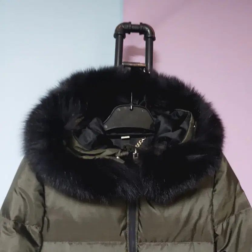 Burberry Khaki Hooded Faux Fur Puffer Coat, Size 36 thumbnail 10