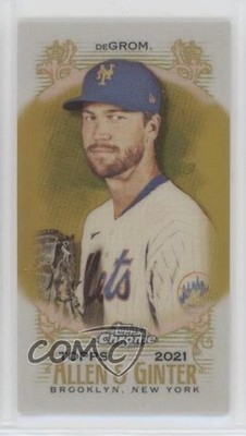 2021 Topps Allen & Ginter Chrome Mini Gold Refractor 22/50 Jacob deGrom #90 0mr3