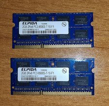 RAM Elpida 4GB (2x2GB) 2Rx8 PC3-8500S-7-10-F1 DDR3 SO-DIMM 1066 MHz Usato