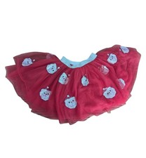 EUC Girls Medium Lined Sequin Santa Claus Three Layer Christmas Tutu Red