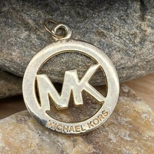 Michael Kors Gold MK Logo Charm For Keychain