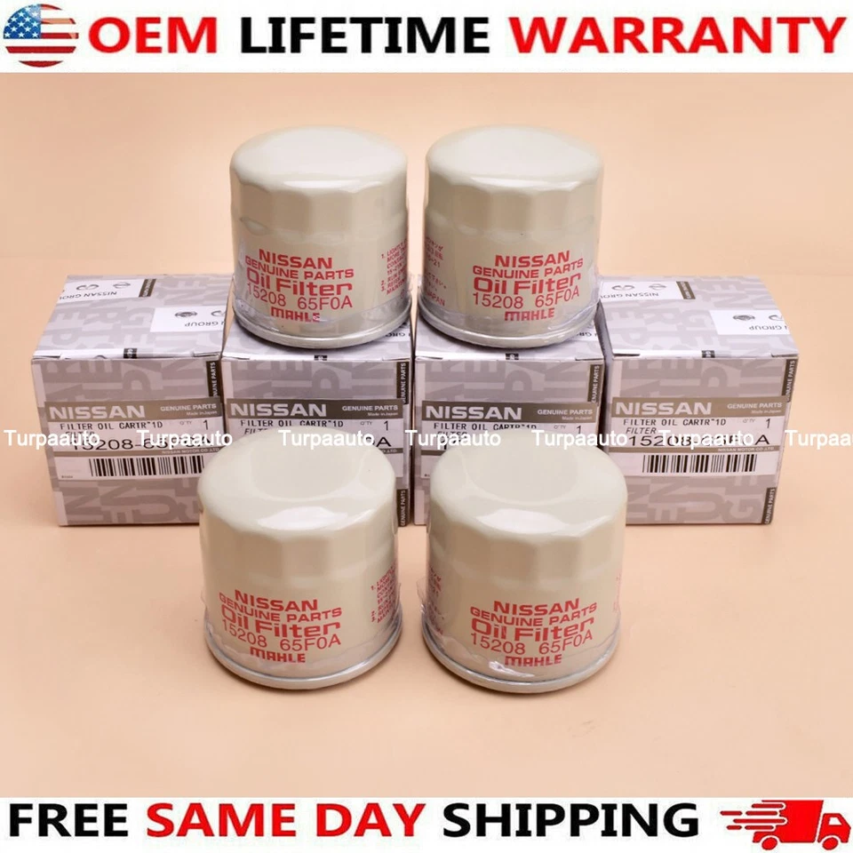 Genuine OEM 4 Pack 15208-65F00 15208-65F0A Engine Oil Filter for Nissan Infiniti - Image 2 of 4