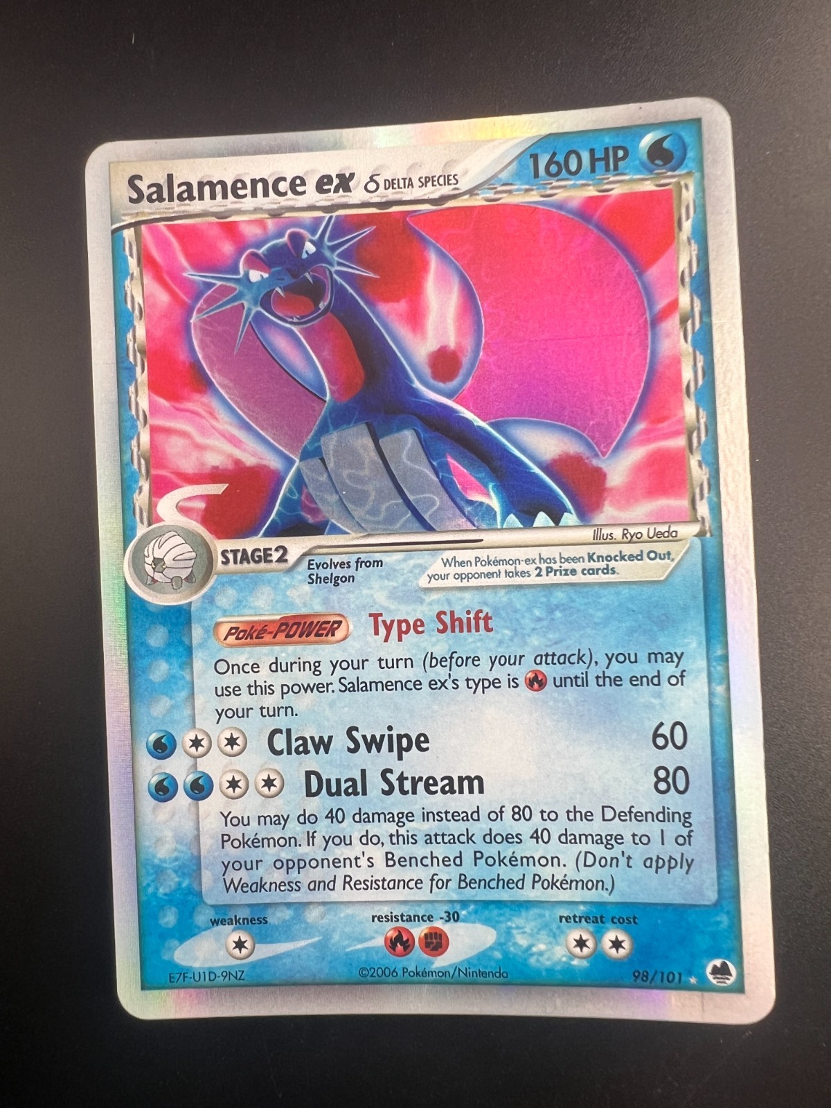 Salamence ex (Delta Species) - 98/101 - Pokemon Dragon Frontiers Ultra Rare NM