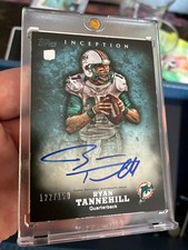 2012 Topps Inception Ryan Tannehill Rookie Auto /150 Miami Dolphins RC On Card. rookie card picture