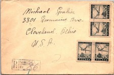 GOLDPATH: Poland cover 1946 to USA registered CV907_P01