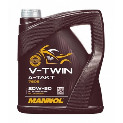 MANNOL V-TWIN SAE 20W-50 for Harley Davidson Motorradöl, JASO MA/MA2, 4 Liter