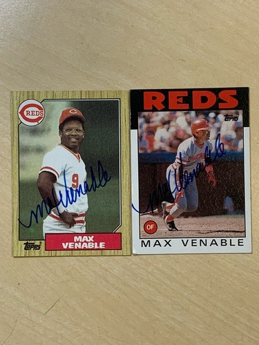 2- Cincinnati Red MAX VENABLE Autographed Cards**089565B