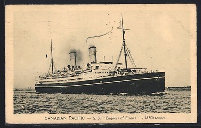 Ansichtskarte Passagierschiff SS Empress of France, Canadian Pacific 1927 