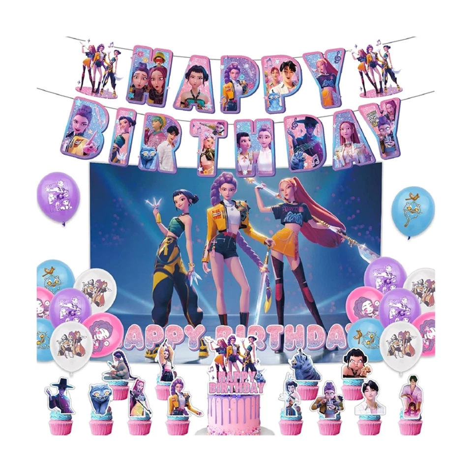 Huntrix KPop Demon Hunters Birthday Decorations Party Surprised Gifts for Girls - Image 3 of 4