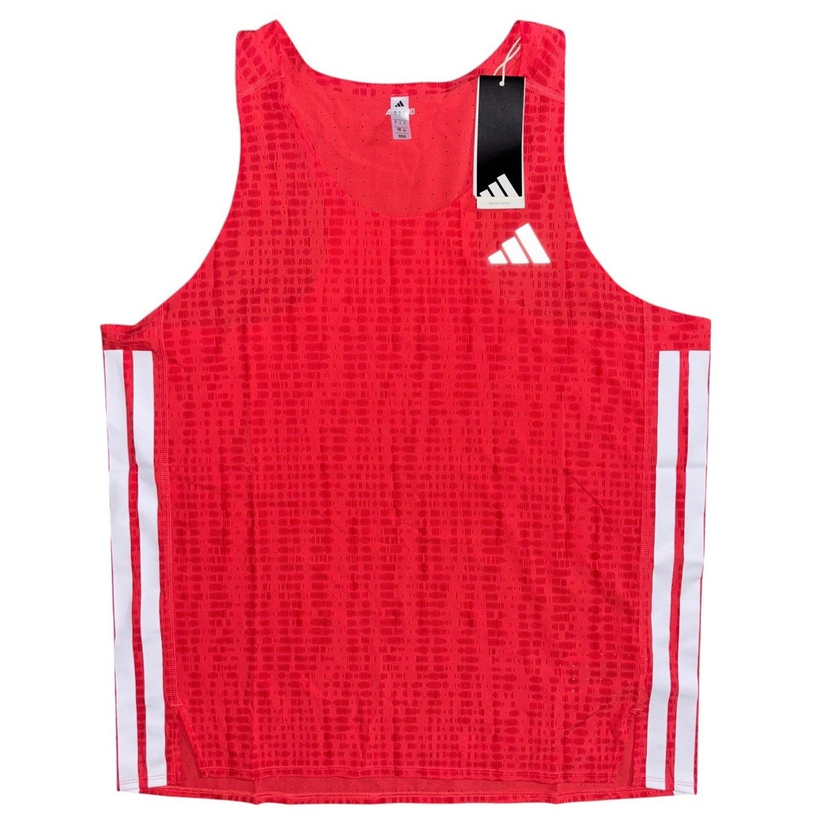 Adidas Adizero Red Racing Running Workout Singlet Tank, Size XL