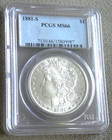 1881 S MORGAN SILVER DOLLAR ~ PCGS MS66 ~ OLD LIGHT BLUE LABEL ~ LOVELY COIN. — photo 7