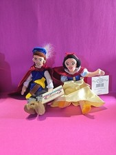 Disney Store Prince  Snow White Bean Bag Plush Dolls. Anime Cartoon W/ Tags VTG