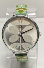 Image of Orla Kiely Ladies' Ivy Duck Egg/Green Leather Strap Watch (Model OK2175)