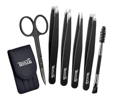 2-pack TsMADDTs Eyebrow Tweezers Set and Curved Scissor